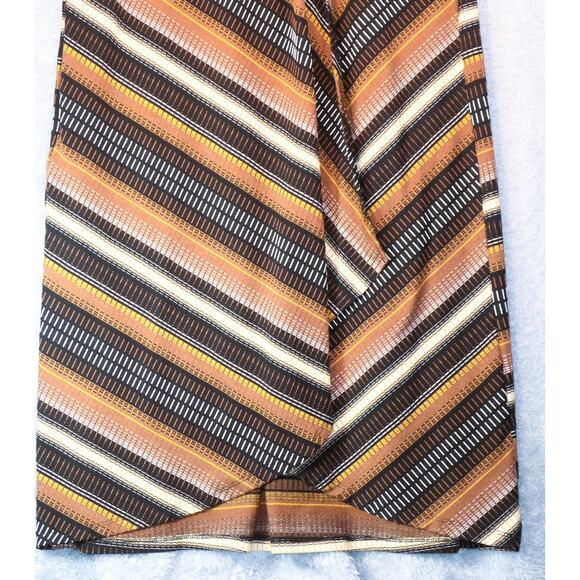 Maeve Anthropologie Dress Womens Medium Brown Striped Maxi Long Sleeve Boho - Picture 4 of 13